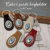 H.N.Z nskh-002a Key Chain Suede Concho Turquoise Native American Keychain