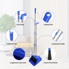 XXFLOWER Broom and Dustpan Set, Long Handle Lightweight Dustpans with
