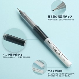 Ohuhu Millimeter Pens, Direct Fluid Drafting Pens, Set of 9, Black