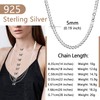 Sterling Silver Choker Chains for Women 14inch Thick Links Layered