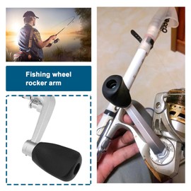 eMagTech Fishing Reel Handle Foldable Fishing Reel Power Handle Replacement Metal Rocker Arm Grip Fit for 1000-4000 Type Fishing Reels 110mm