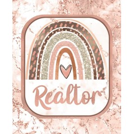 Realtor Gifts: Rose Gold Rainbow Notebook ~ Present of Appreciation and Thank You for Women Co-Workers, Family or Friends