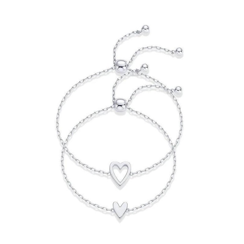 Matching Heart Bracelets for Women – Heart Charm and BFF