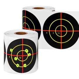 Shooting Targets, 3" Splatter Targets Stickers 500 Pcs Self Adhesive Target for Shootings Range Reactive Paper Target for Shootings Gun Airsoft, Rifle, Pistol Shooting Practice, Yellow