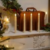 Flameless LED Taper Candles with Warm White Lights, 8 Inch