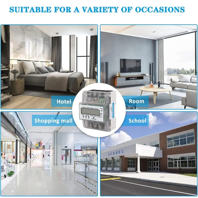 Medidor de Potencia Eléctrico Digital de Consumo Energía de 220