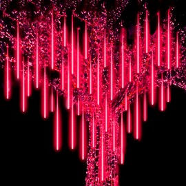 Roytong - 30cm Luces de lluvia LED impermeables en cascada para fiestas de día festivo, boda, árbol de Navidad, decoración de árbol de Navidad, regalo de cumpleaños