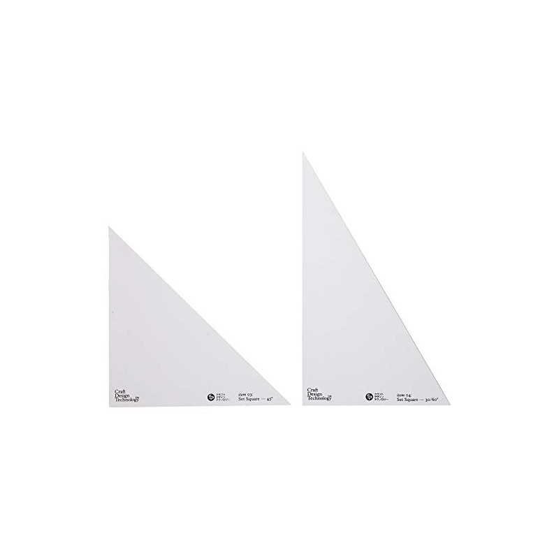 クラフトデザインテクロノジー 三角定規セット 直角+二等辺のセット SUPH1-003BK
