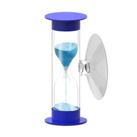 Hourglass Sand Timer 5 Minute with Suction Cup,Unbreakable Sand Watch 5 Min Sucker,Small Blue Sand Clock 5 Minute,Plastic Hour Glass Sandglass Timer for Kids,Games,Classroom,Toothbrush