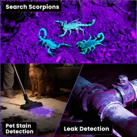 ULTRAFIRE Rechargeable 395nm UV Flashlight Zoomable