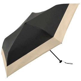 Because Because Folding Umbrella, 19.7 inches (50 cm), UV Protection, Approximately 99.9 % of UV Protection, Lightweight, 4.2 oz (120 g), Parasol, Rain or Shine, Women's, Slim, Stylish, Black,