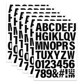 Iron-on Heat Transfer Letters and Numbers - 6 Sheets, 2 Inch Black Iron-on Alphabets for T Shirts and Sport Clothes