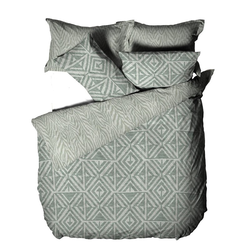 furn. Tanza Duvet Cover and Pillowcase Set, Terracotta, Double