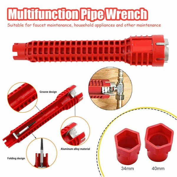 Unbranded 8-in-1 Multi Tool Faucet Sink Installer Pipe Wrench for