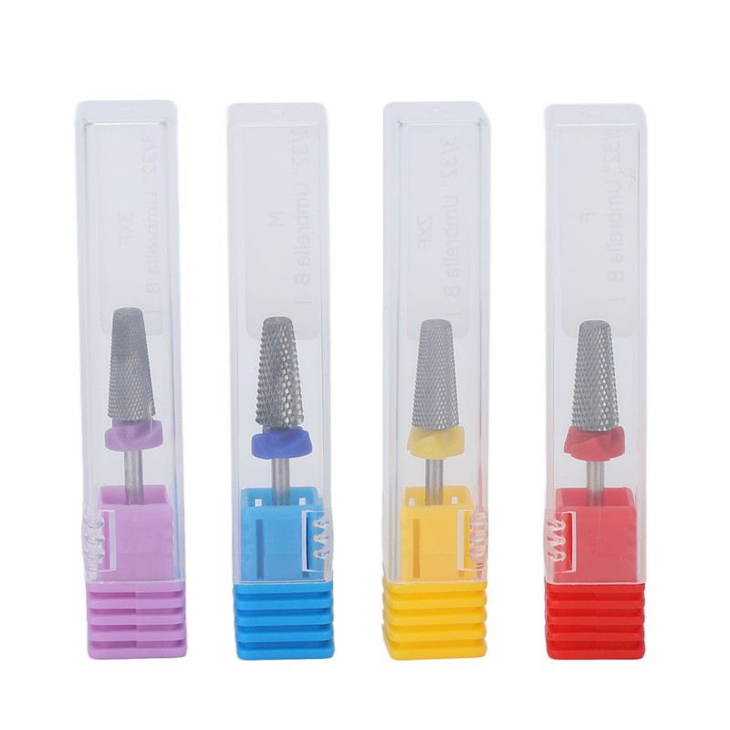 4pcs Nail Drill Bits Tungsten Carbide Acrylic Nails Gel Polish