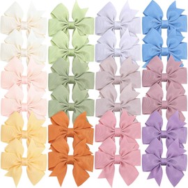 vobobe Pack of 24 7.6 cm Hair Bows for Girls, Windmill Bows