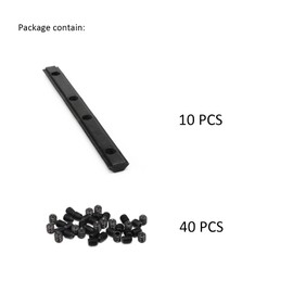10Pcs 2020 Aluminum Extrusion T Slot Corner Bracket Extruded Hardware Straight Line Connector with Screw for 20 Series Black 20/20 80 20 2040 T V Slot Aluminum Profile Length Fasteners
