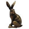 The Leonardo Collection Resin Reflections Bronzed Sitting Hare, 8 x 5 x 15 cm
