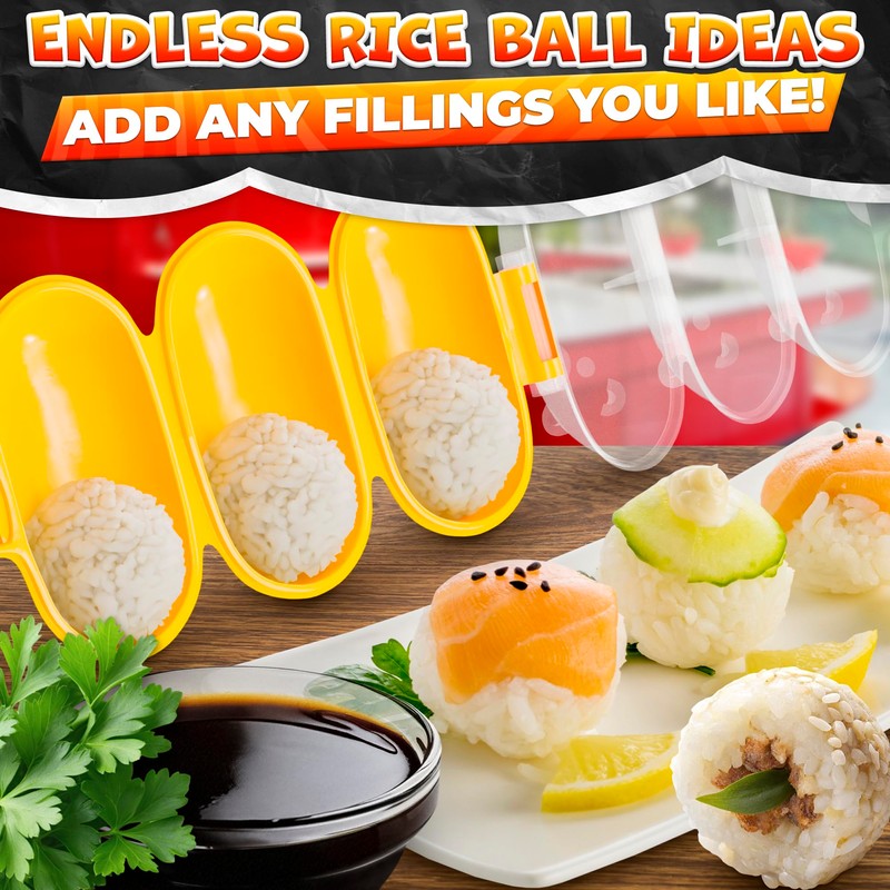 Rice Ball Mold Set – 2 Pack Easy Rice Ball