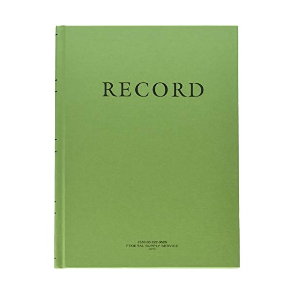 2X Green Military Log Books, Record Books, Memorandum Books, 8 X 10-1/2 Green Log Book NSN 7530-00-222-3525 by AbilityOne