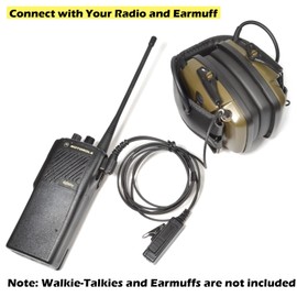 Universal 2-Pin M type to 3.5mm Audio Adapter with PTT(Push to Talk) Compatible with Motorola CP200 GP2000 GP300 Yaesu FT-4VR FT-65R FT-25R & 3.5mm Audio Input Interface Headsets with Built-in Mics