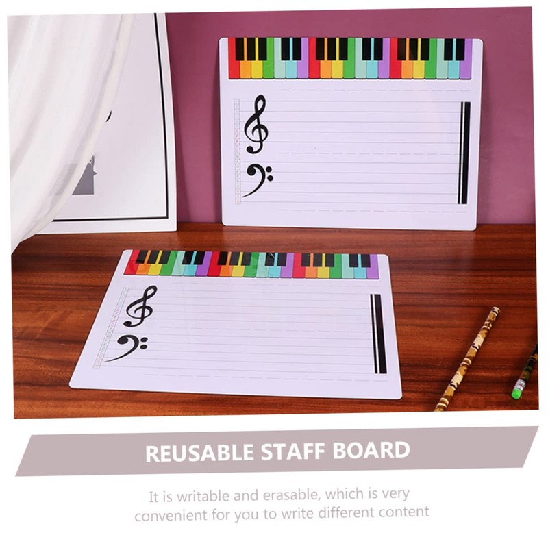 Dry Erase Music Staff Whiteboard Erasable Musical Note Board for