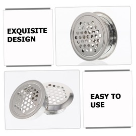 SHINEOFI 10pcs Ventilation Hole Cover Shape Grille Covers Opening Indoor Duct Vent Cover Louver Soffit Vents Wardrobe Mesh Hole Stainless Air Vent Hole Silver Stainless Steel