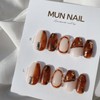 MunNail new fall pumpkin marble nail✨ - Ballerina / MunNail