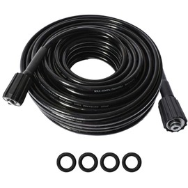 25FT High Pressure Washer Extension Hose 1/4" inch M22-14mm/15mm Fittings Kink Resistant Power Washer Replacement Hose For Most Brand 5800PSI