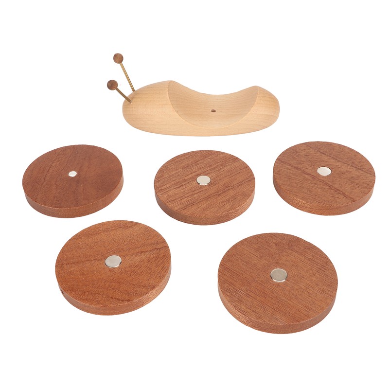 Snail Coaster Set with Magnet Cute Exquisite Eco Friendly Wood