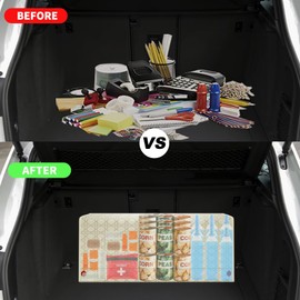 Trunk Organizers, and Car high heels Storage Organizers for SUVs, Sedans, Back Seats,Car girl shoes box, women Storage Solutions, and Luxury Vehicles with Lid, Leather, Small, Large (Beige red, XXL)