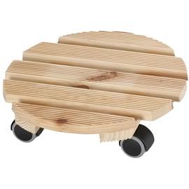 Dörner + Helmer Lounge Plant Trolley Round 30 cm Diameter 75 kg Load Capacity for Sensitive Soil Types Brown