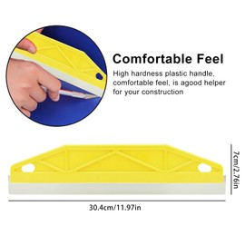 12-Inch Stainless Steel Paint Edging Tool - Professional Right Angle Paint Shield & Guard for Perfect Cutting-in (Yellow)
