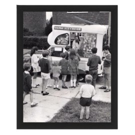 CHILDREN GETTING ICE CREAM FROM LYONS MAID ICE CREAM TRUCK 8X10 FRAMED PHOTO