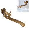 Antique Garden Faucet with Extended Spout Antifreezing Copper Wall Mount