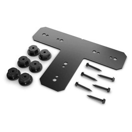 OZCO Building Products 51766 OZCO Ironwood T Connectors w/Hex Cap Nuts (4") -1 pc Tie Plates, Black