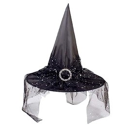 Witch Hat, Black Witch Hats Costume Accessories, Wizard Hat Decoration Costume Cosplay, Cosplay Headgear, Holiday Costume Accessories