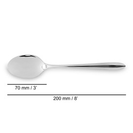 ARCOS Berlin Silver Stainless Steel Table Spoon - Elevate Your Dining Experience with 200mm Size and 18/10 Stainless Steel Craftsmanship