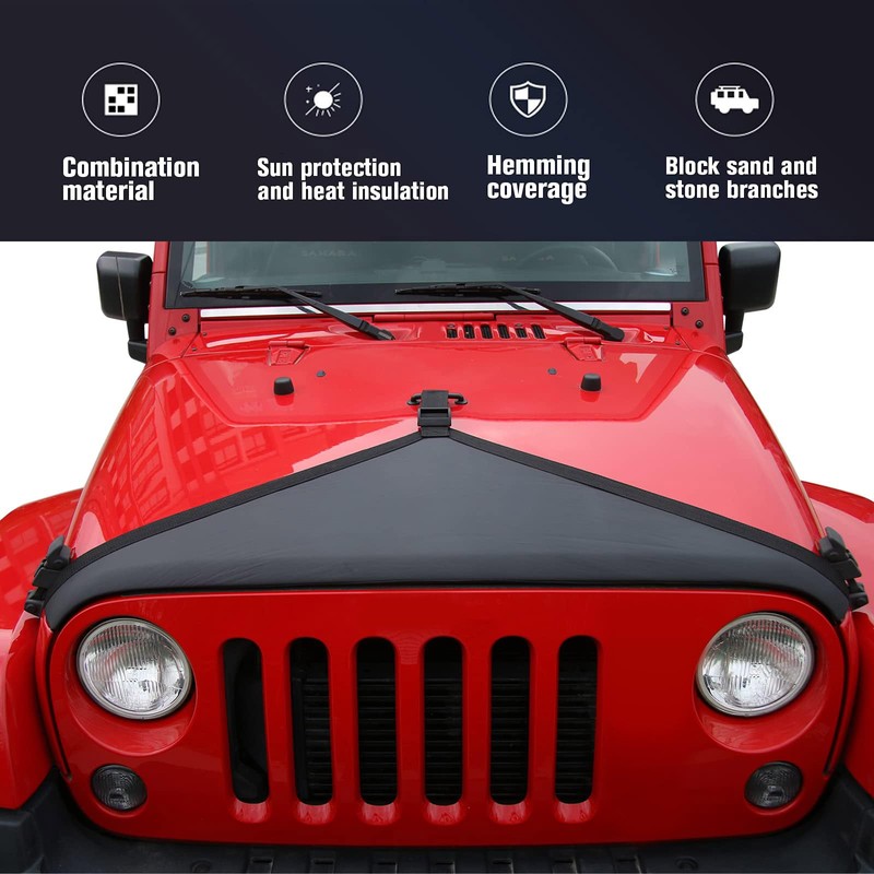 RT-TCZ for Wrangler JK Hood Bra Cover Protector for Jeep