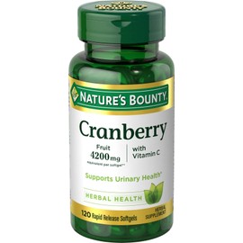 Nature's Bounty Cranberry Pills for Women Urinary Tract Health, Cranberry Supplements with Concentrate & Vitamin C, 120 Softgels