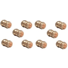 TC 15mm Brass Straight Compression Coupling Connector Fitting for Copper Pipe Pack of 10