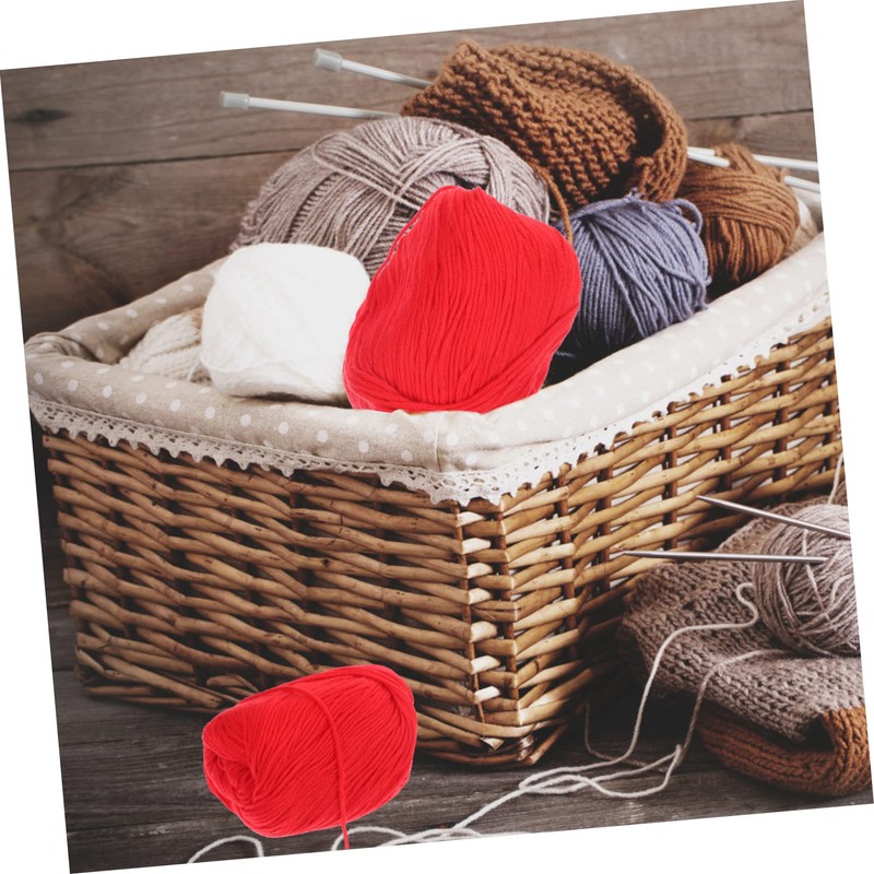 SHINEOFI DIY Knitting Yarn 3 Rolls Milk Cotton Yarn Soft
