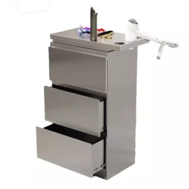 B. 스텐 츄레이 미용실 미용도구 가위정리대 정리대 트롤리 [AA. 고객 서비스 캐비닛] Stainless Steel Churei Hair Salon Tool Scissors Organizer Trolley [AA. Customer Service Cabinet]