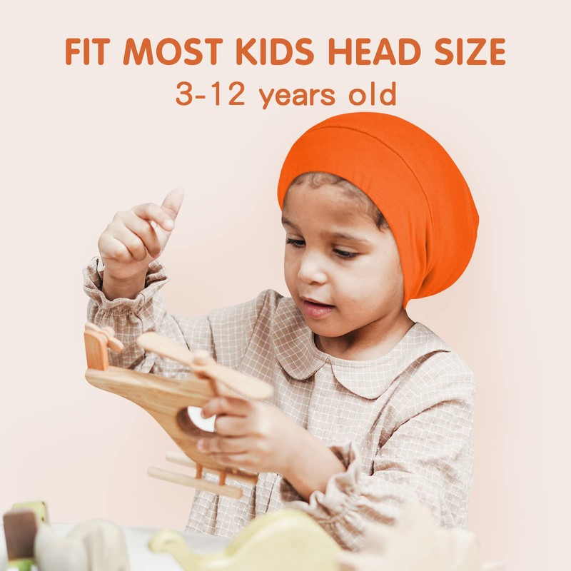 Fittia Silk Satin Bonnet for Kids, Silk Sleep Cap for