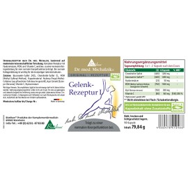 Biotikon Joint Formula I + II Dr. Michalzik - 150 Capsules - No Additives