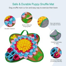 ORIA Snuffle Mat for Dogs, Interactive Sniff Mat, Nosework Training Mats, for Slow Eating, Encourages Natural Foraging Skills, Keep Busy, Dog Foraging Toys for Large Medium Small Breed, 20''x20''