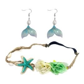1 Piece Starfish Headband And 1 Pair Of Earrings, Marine Element Jewelry, Clothing Accessories, Beach Party Accessories, Creative Design Jewelry.