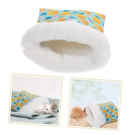 TEHAUX Sugar Glider Pouch for Pets Warm Cotton Guinea Pig Bed Hamster Hideout Cozy Sleep Bag for Hedgehogs Chinchillas More Winter Pet Accessory