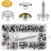 Dedjgoo Heavy Duty Snap Fasteners Kit+ Canvas Snap Kit,Screw Snaps,Boat
