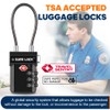 SURE LOCK TSA Approved Luggage Locks, Open Alert, Easy Read